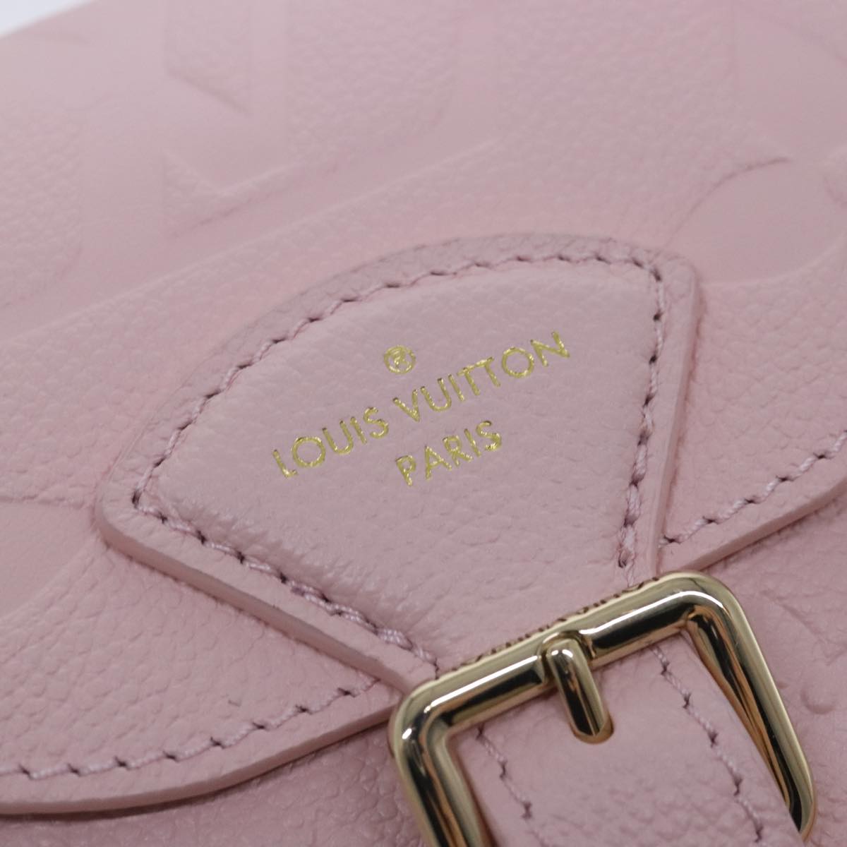 LOUIS VUITTON Monogram Empreinte Backup Backpack Pink M47074 LV Auth 91596S