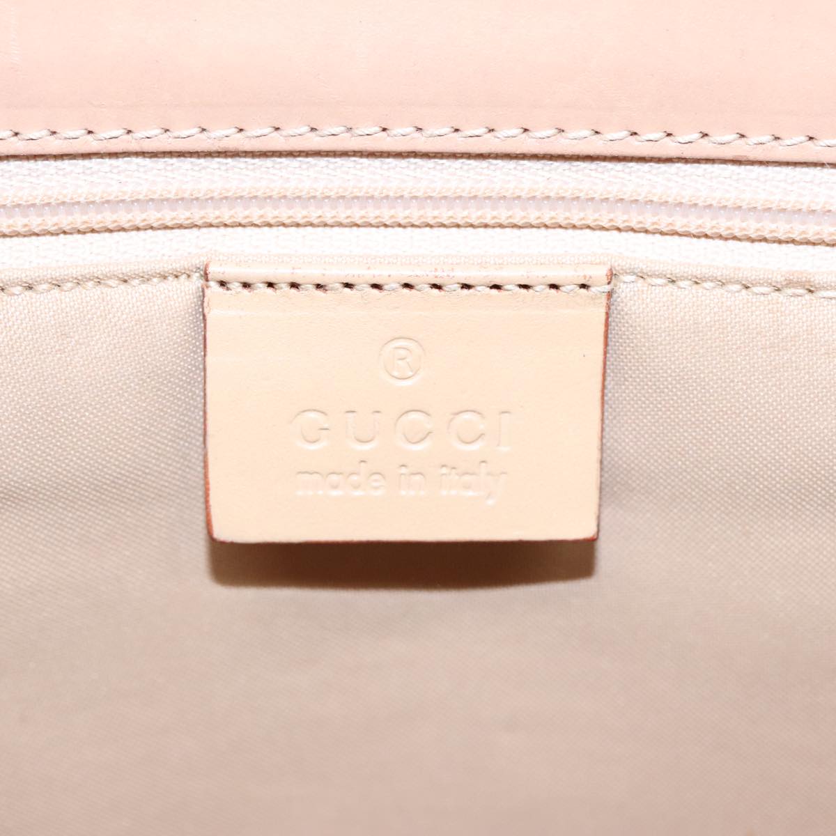 GUCCI GG Canvas Jackie Hand Bag White Beige Auth 91620