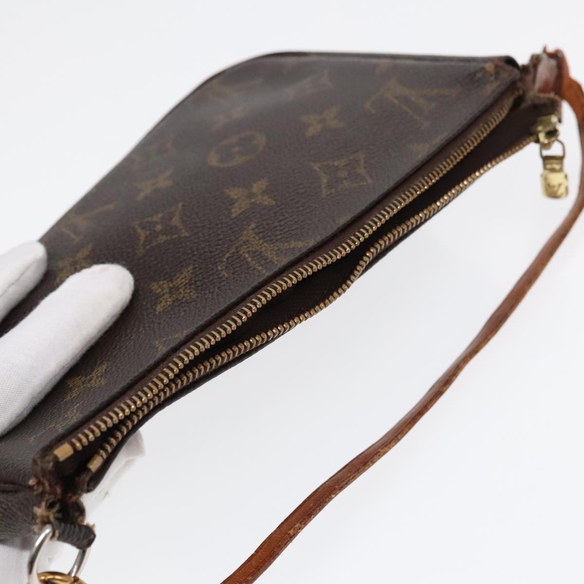 LOUIS VUITTON Monogram Pochette Accessoires Pouch M51980 LV Auth 91646