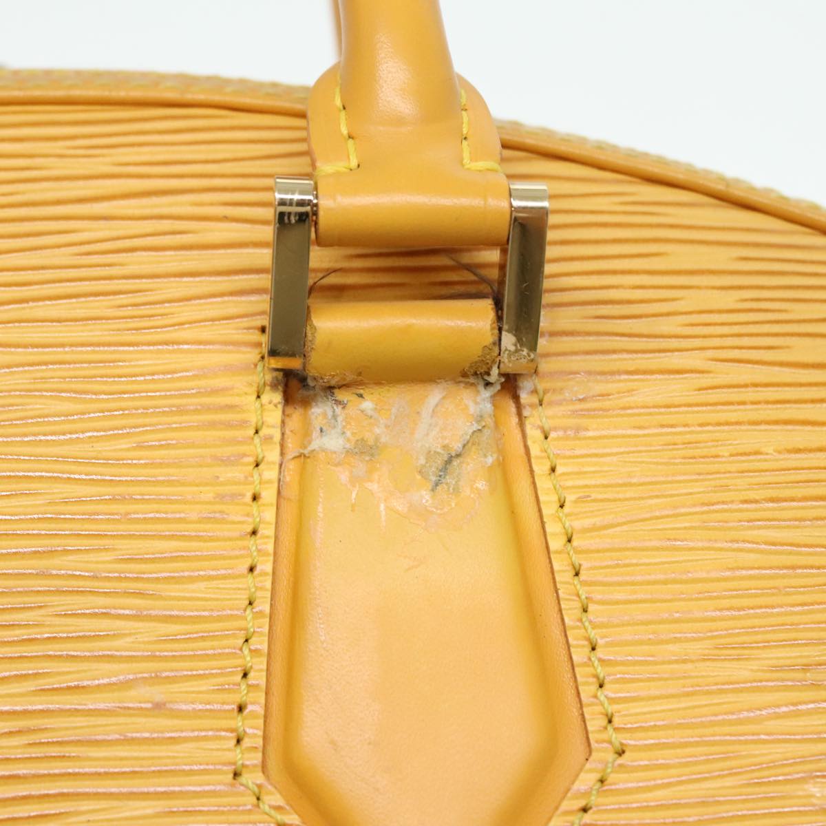 LOUIS VUITTON Epi jasmine Hand Bag Tassili Yellow M52089 LV Auth 91648