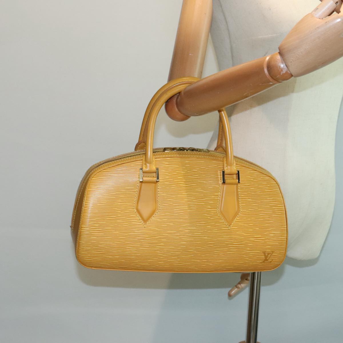 LOUIS VUITTON Epi jasmine Hand Bag Tassili Yellow M52089 LV Auth 91648