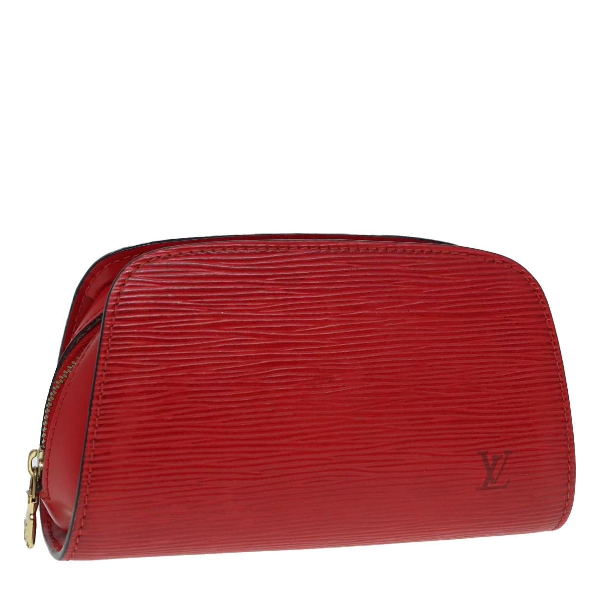 LOUIS VUITTON Epi Dauphine PM Pouch Castilian Red M48447 LV Auth 91656