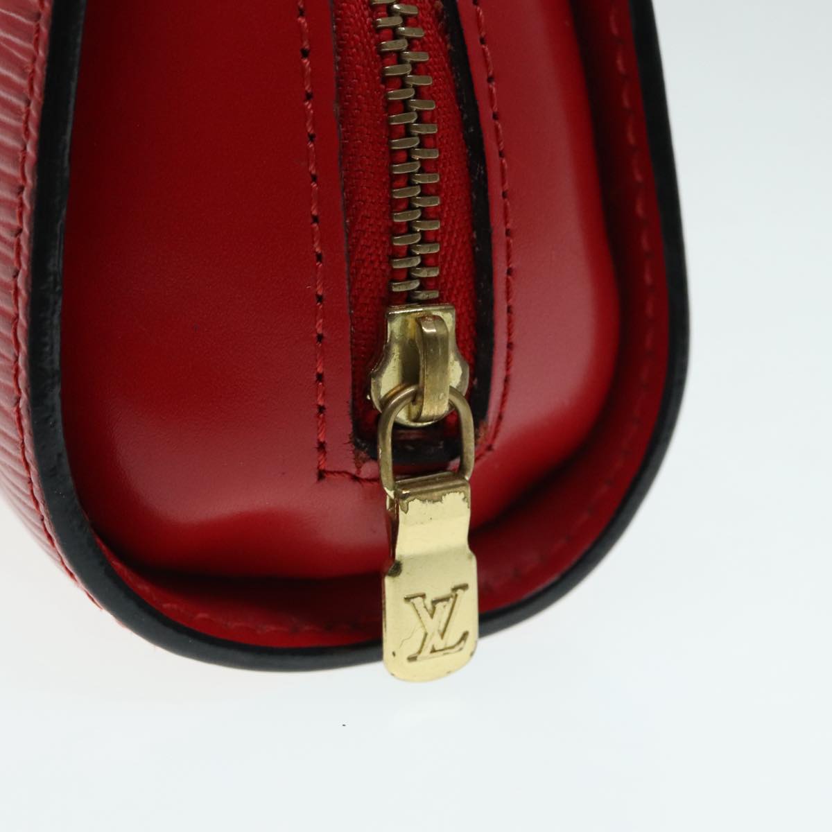 LOUIS VUITTON Epi Dauphine PM Pouch Castilian Red M48447 LV Auth 91656