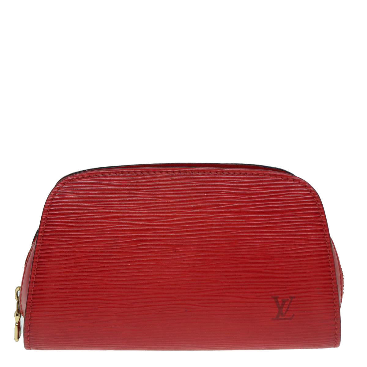 LOUIS VUITTON Epi Dauphine PM Pouch Castilian Red M48447 LV Auth 91656