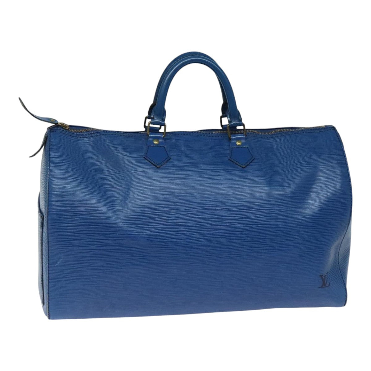 LOUIS VUITTON Epi Speedy 40 Hand Bag Toledo Blue M42985 LV Auth 91698