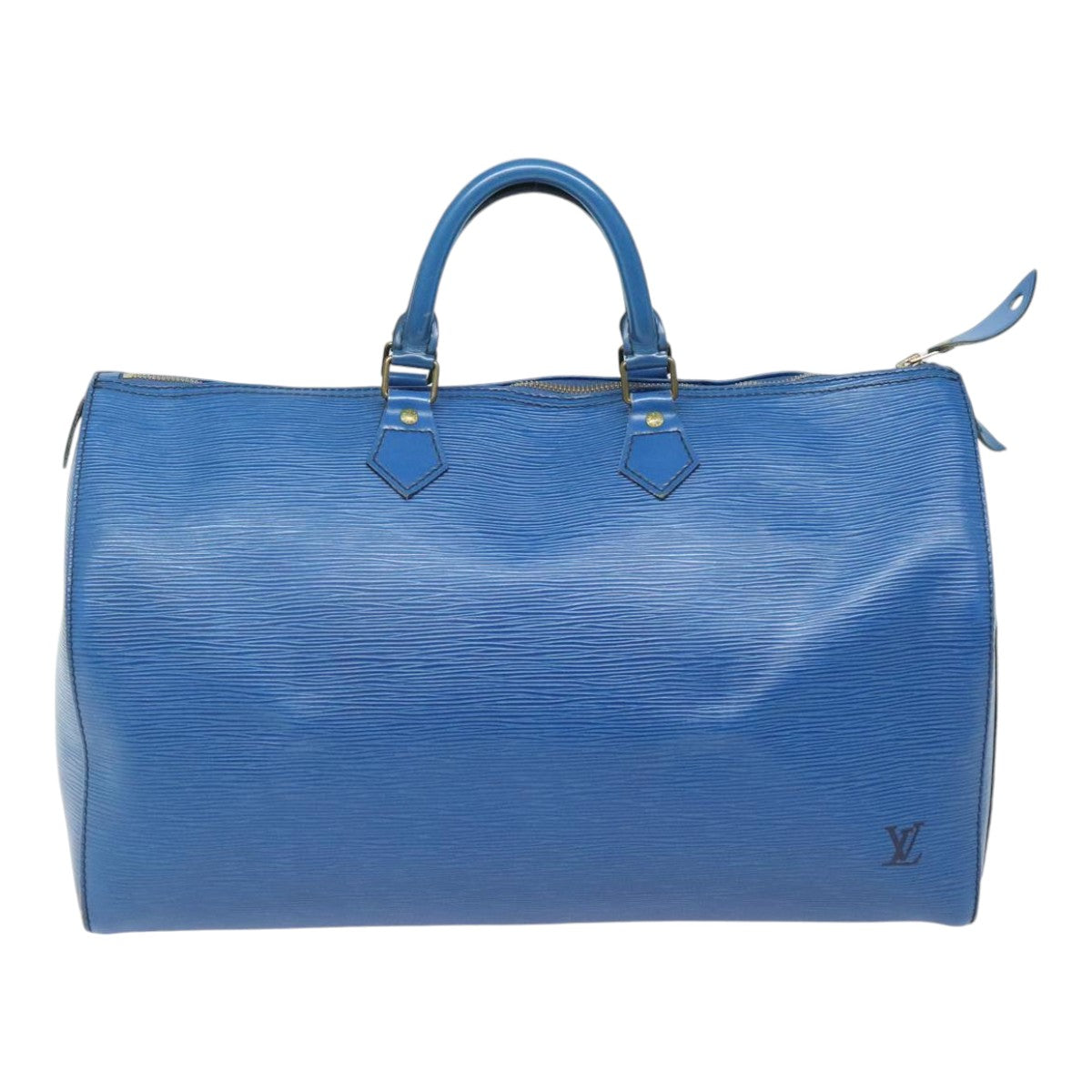 LOUIS VUITTON Epi Speedy 40 Hand Bag Toledo Blue M42985 LV Auth 91698