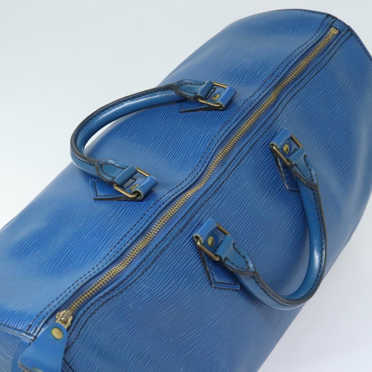 LOUIS VUITTON Epi Speedy 40 Hand Bag Toledo Blue M42985 LV Auth 91698