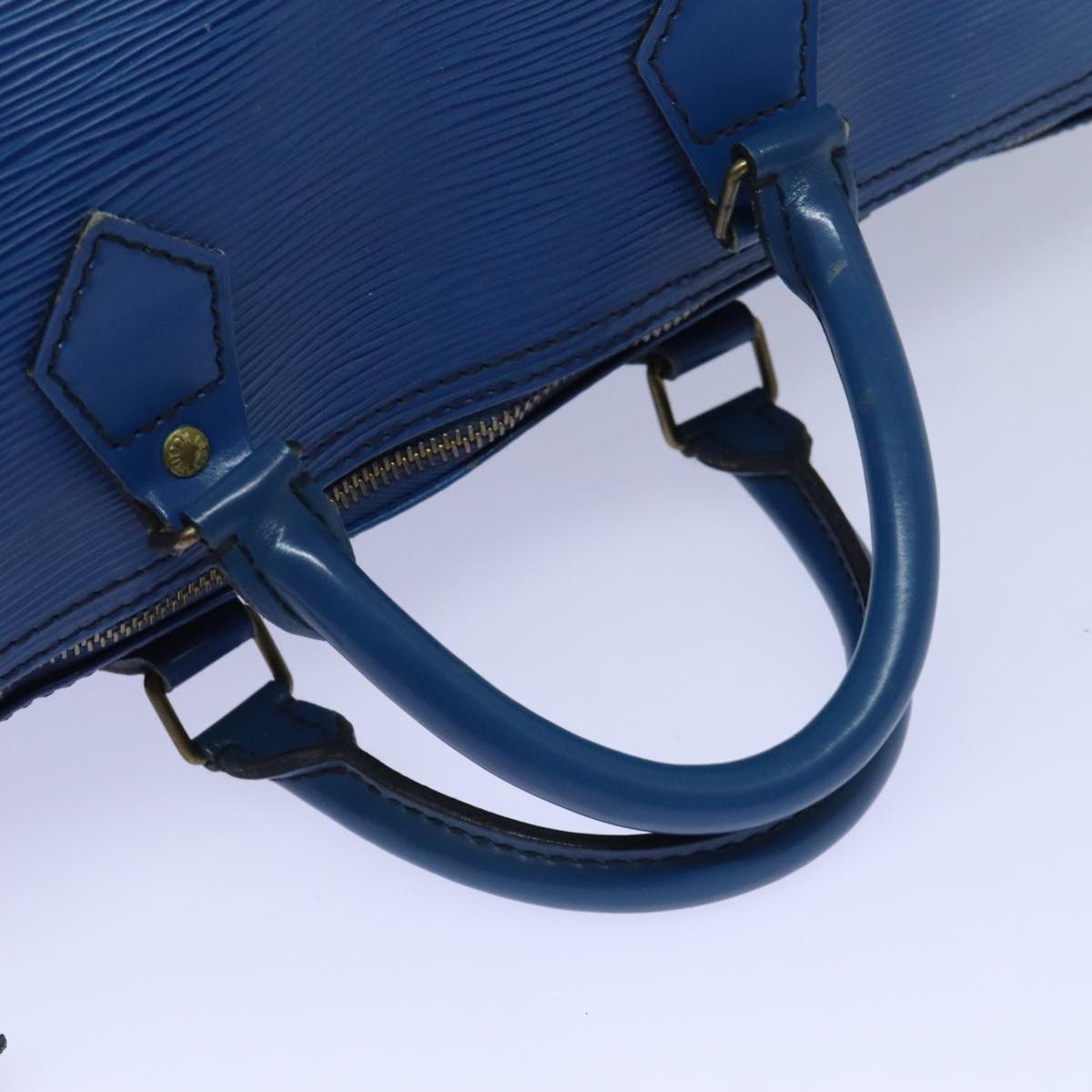 LOUIS VUITTON Epi Speedy 40 Hand Bag Toledo Blue M42985 LV Auth 91698