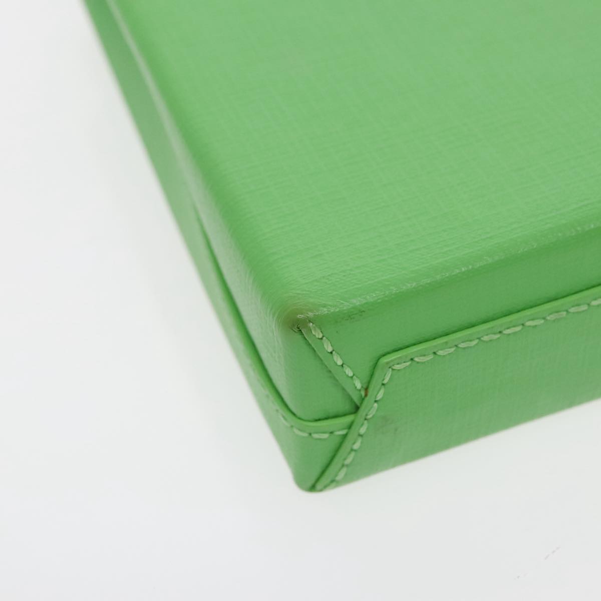 BALENCIAGA Phone Case Shoulder Bag Leather Green Silver 593826 Auth 91748AV