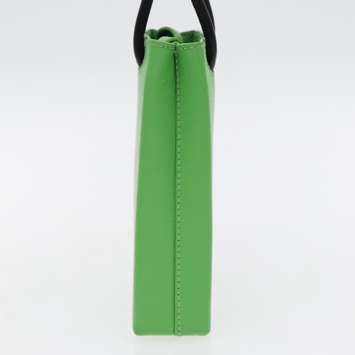 BALENCIAGA Phone Case Shoulder Bag Leather Green Silver 593826 Auth 91748AV