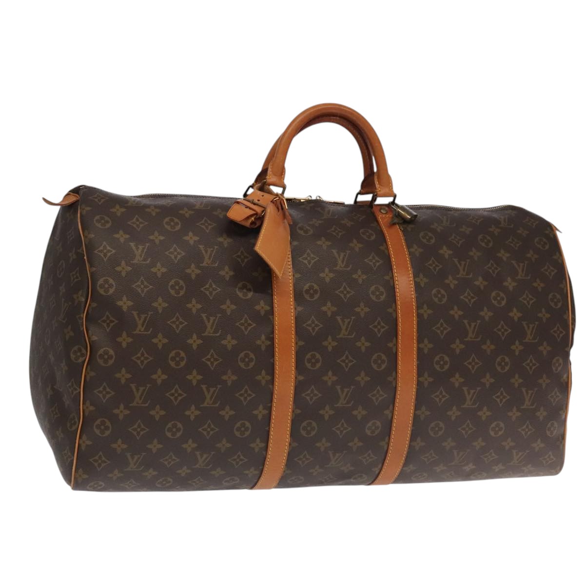 LOUIS VUITTON Monogram Keepall 60 Boston Bag M41422 LV Auth 91773