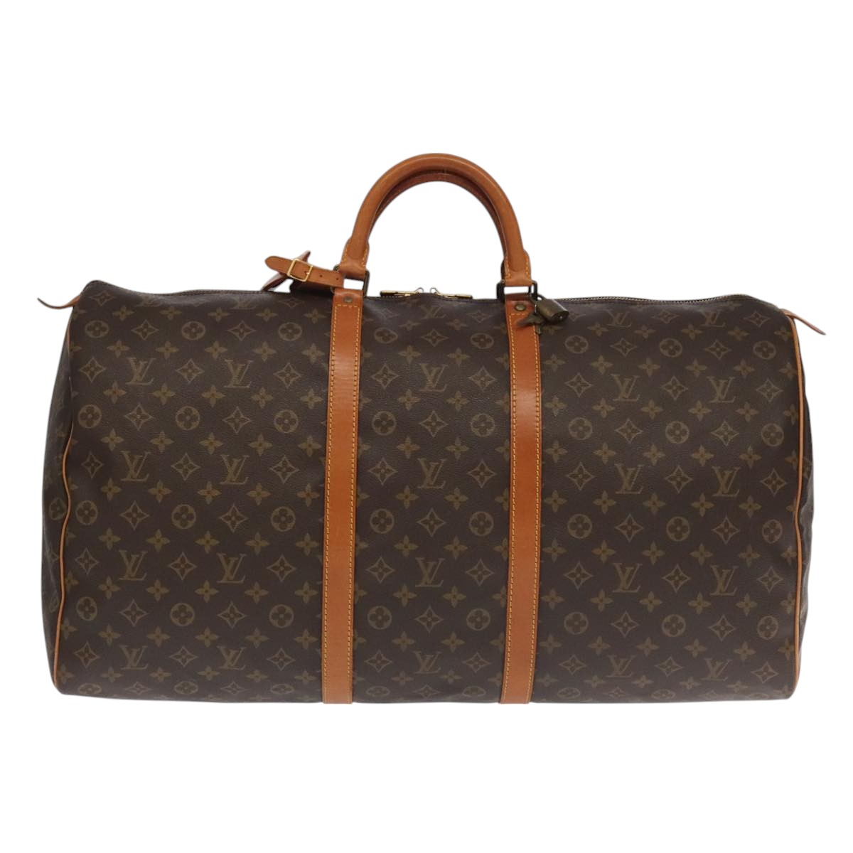 LOUIS VUITTON Monogram Keepall 60 Boston Bag M41422 LV Auth 91773