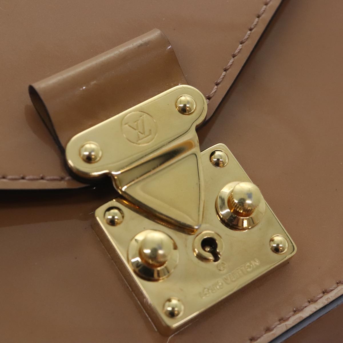 LOUIS VUITTON Vernis Monceau BB Hand Bag 2way Rose Velours M91580 LV Auth 91795