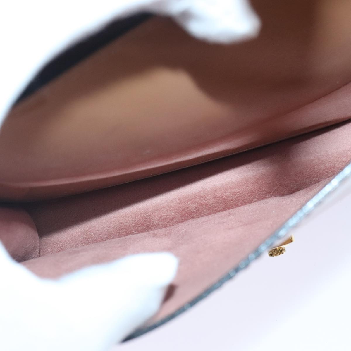 LOUIS VUITTON Vernis Monceau BB Hand Bag 2way Rose Velours M91580 LV Auth 91795