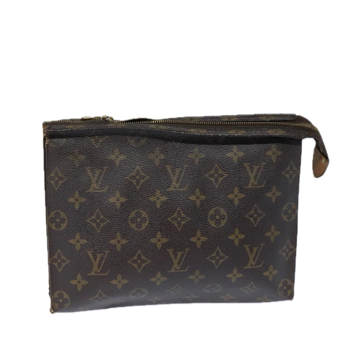 LOUIS VUITTON Monogram Poche Toilette 26 Pouch M47542 LV Auth 91798