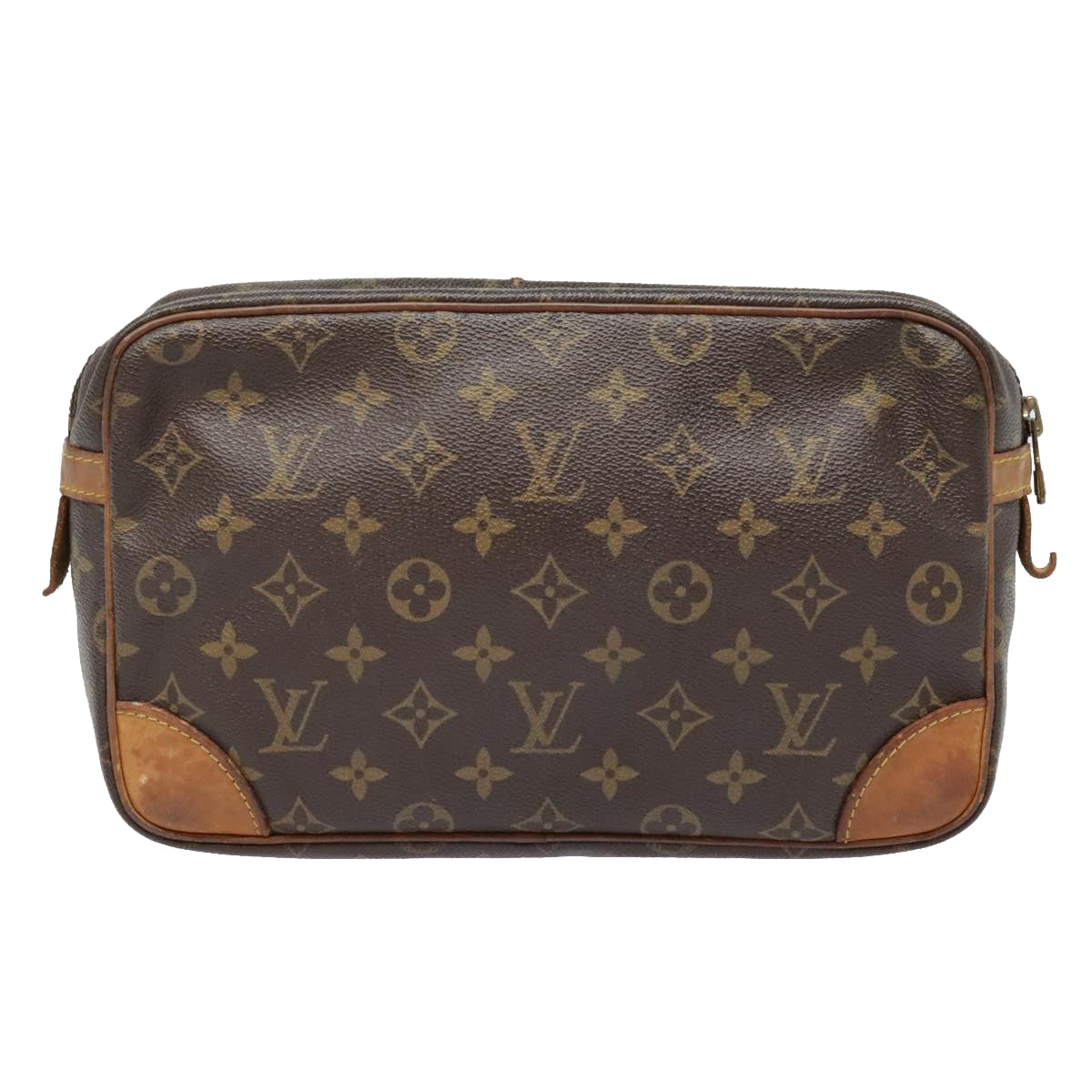 LOUIS VUITTON Monogram Compiegne 28 Clutch Bag M51845 LV Auth 91804