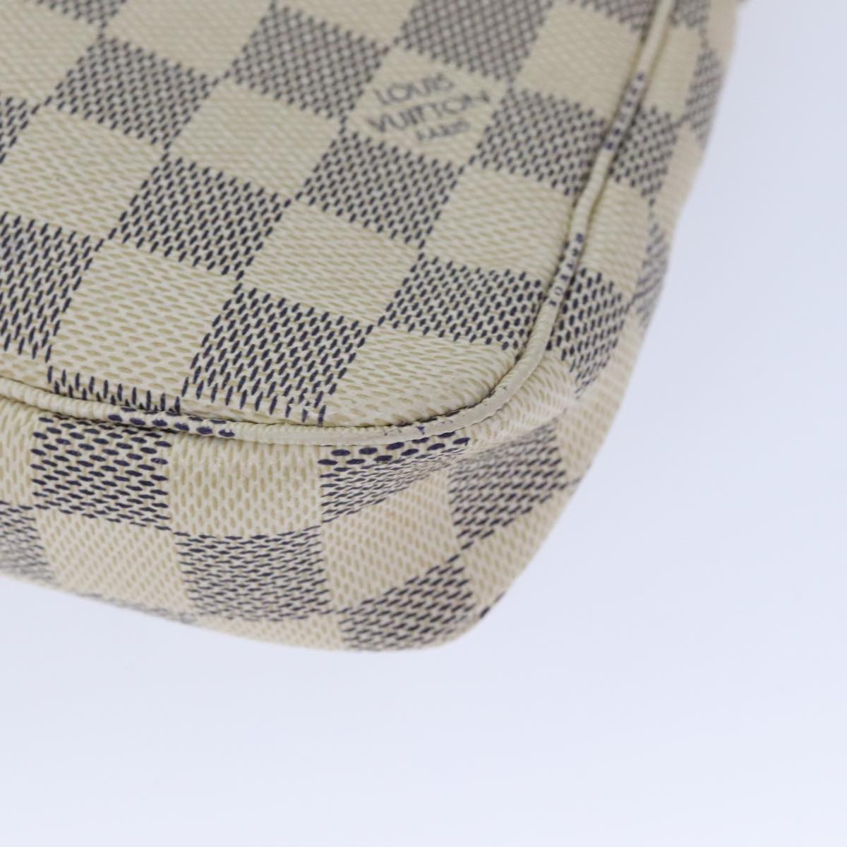 LOUIS VUITTON Damier Azur Pochette Accessoires Pouch N51986 LV Auth 91862