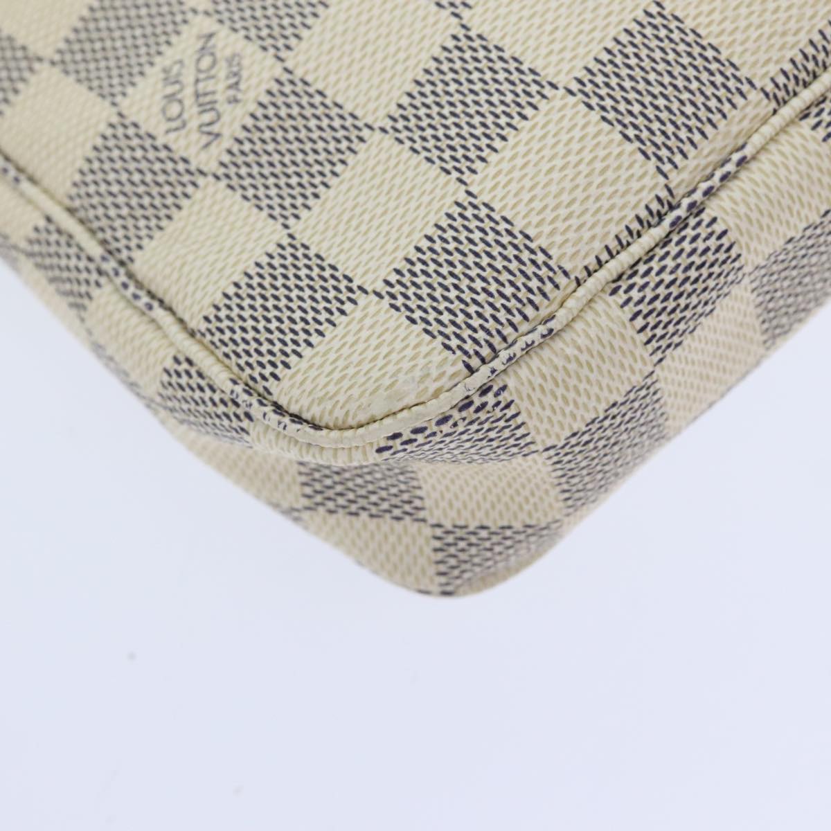 LOUIS VUITTON Damier Azur Pochette Accessoires Pouch N51986 LV Auth 91862