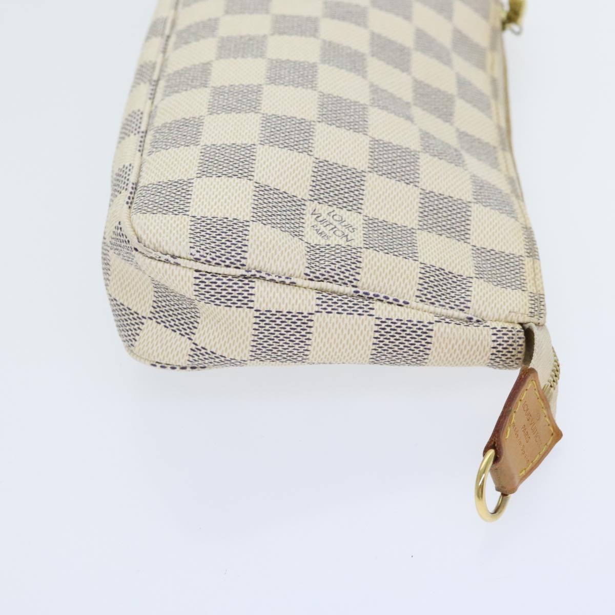 LOUIS VUITTON Damier Azur Pochette Accessoires Pouch N51986 LV Auth 91862