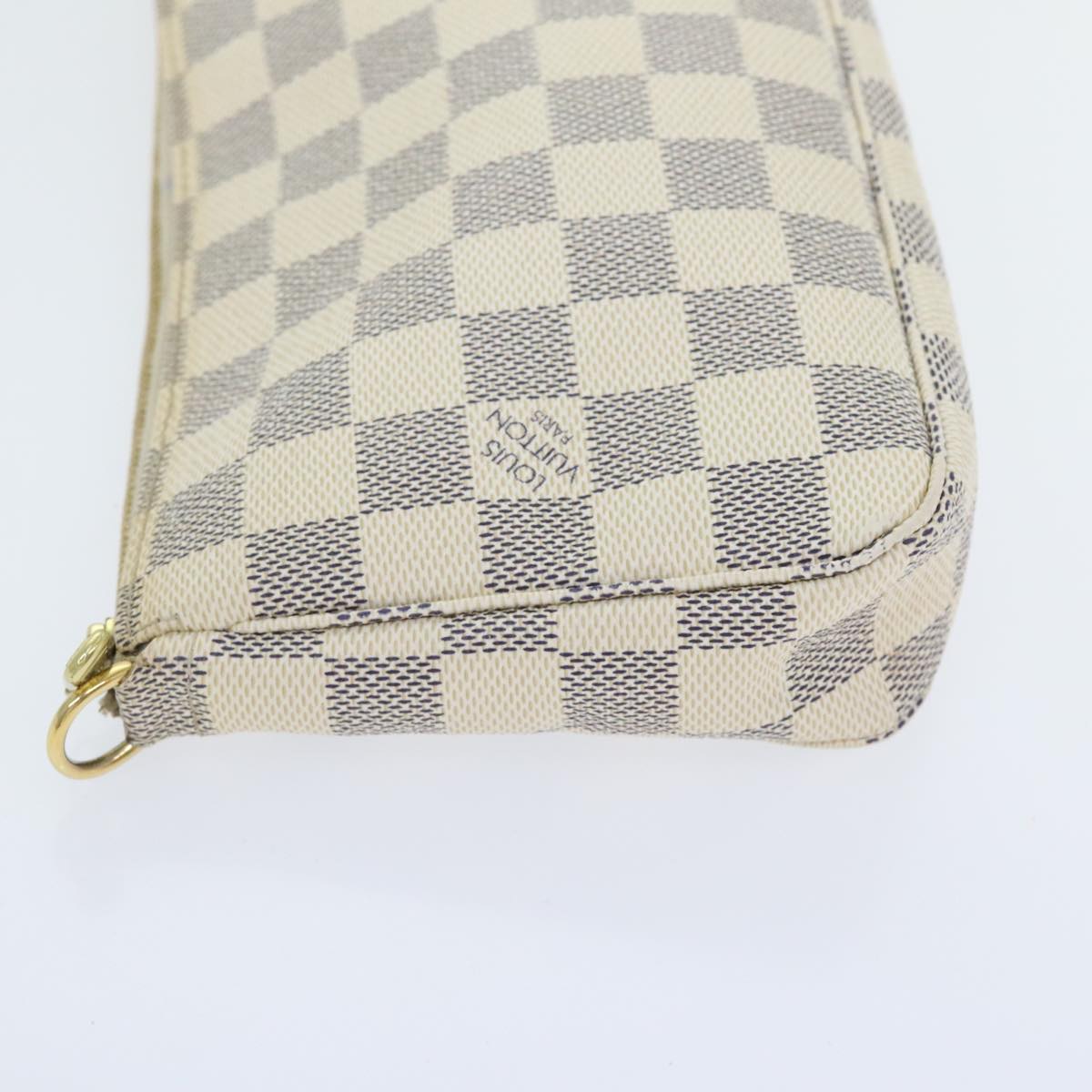 LOUIS VUITTON Damier Azur Pochette Accessoires Pouch N51986 LV Auth 91862