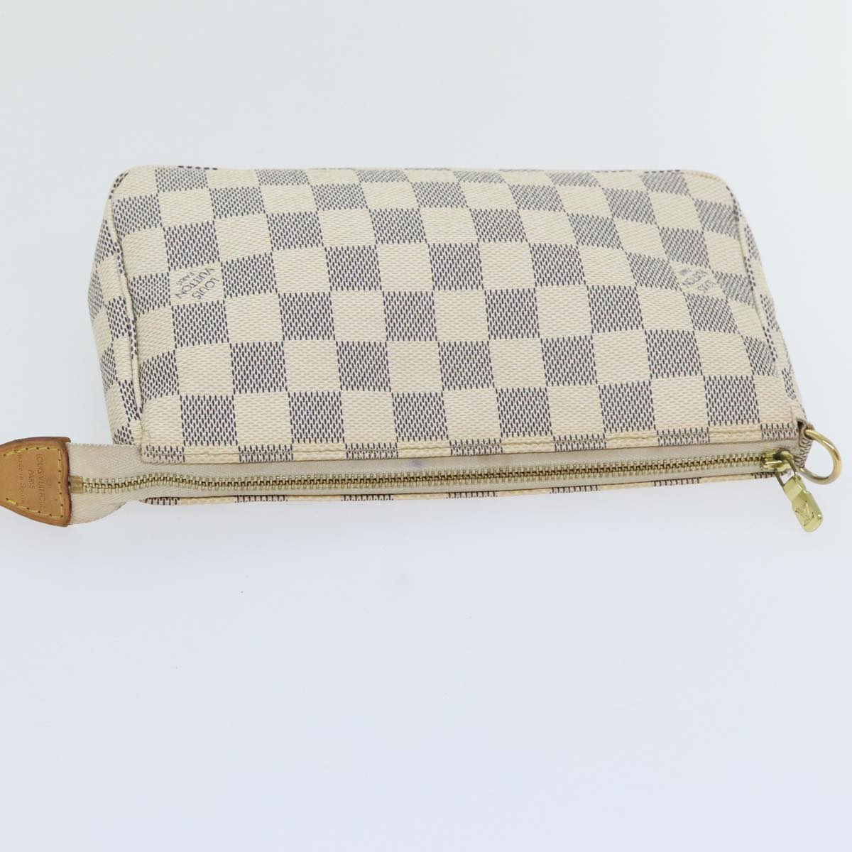 LOUIS VUITTON Damier Azur Pochette Accessoires Pouch N51986 LV Auth 91862