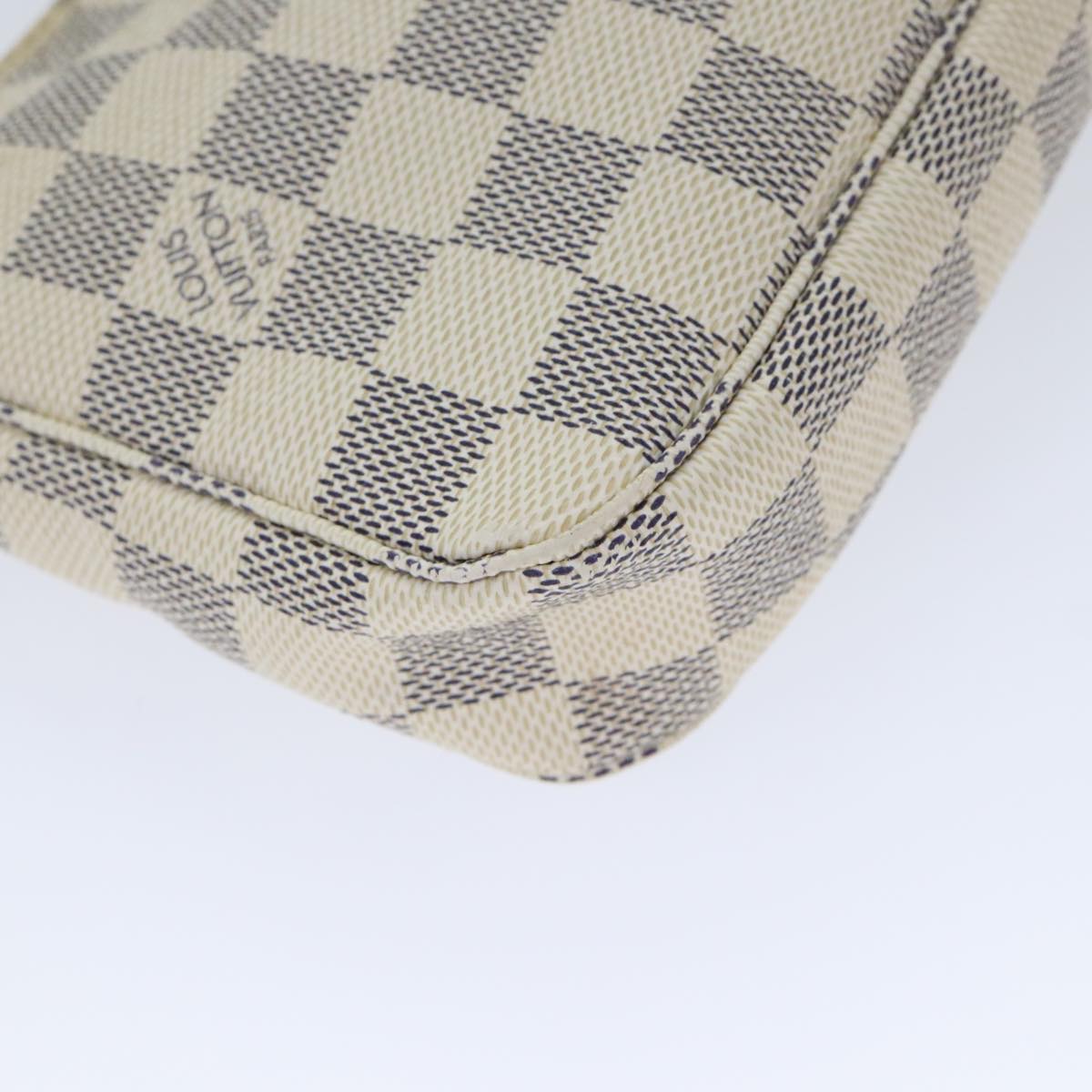 LOUIS VUITTON Damier Azur Pochette Accessoires Pouch N51986 LV Auth 91862