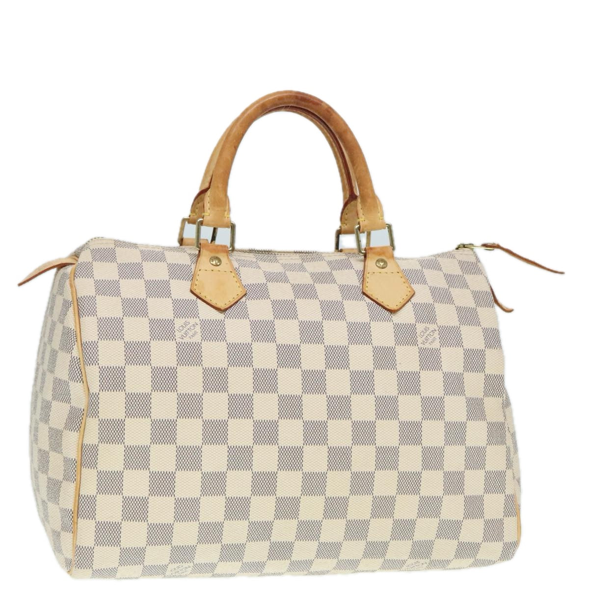 LOUIS VUITTON Damier Azur Speedy 30 Hand Bag N41533 LV Auth 91865