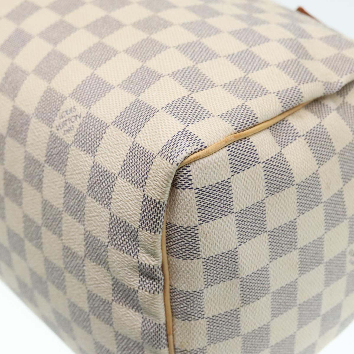 LOUIS VUITTON Damier Azur Speedy 30 Hand Bag N41533 LV Auth 91865