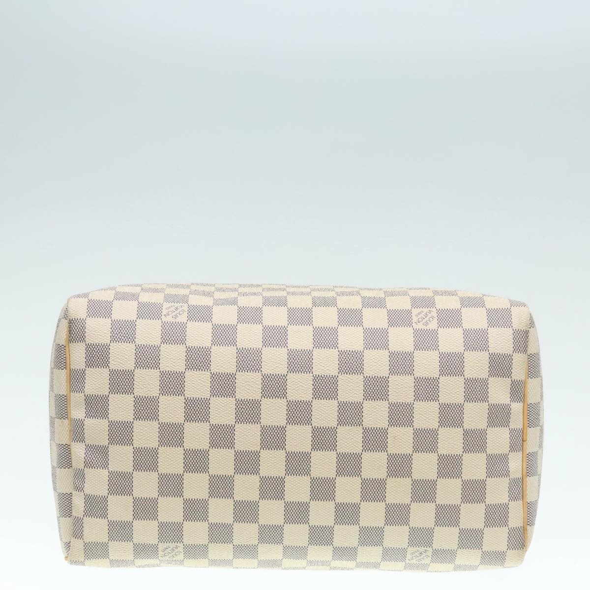 LOUIS VUITTON Damier Azur Speedy 30 Hand Bag N41533 LV Auth 91865