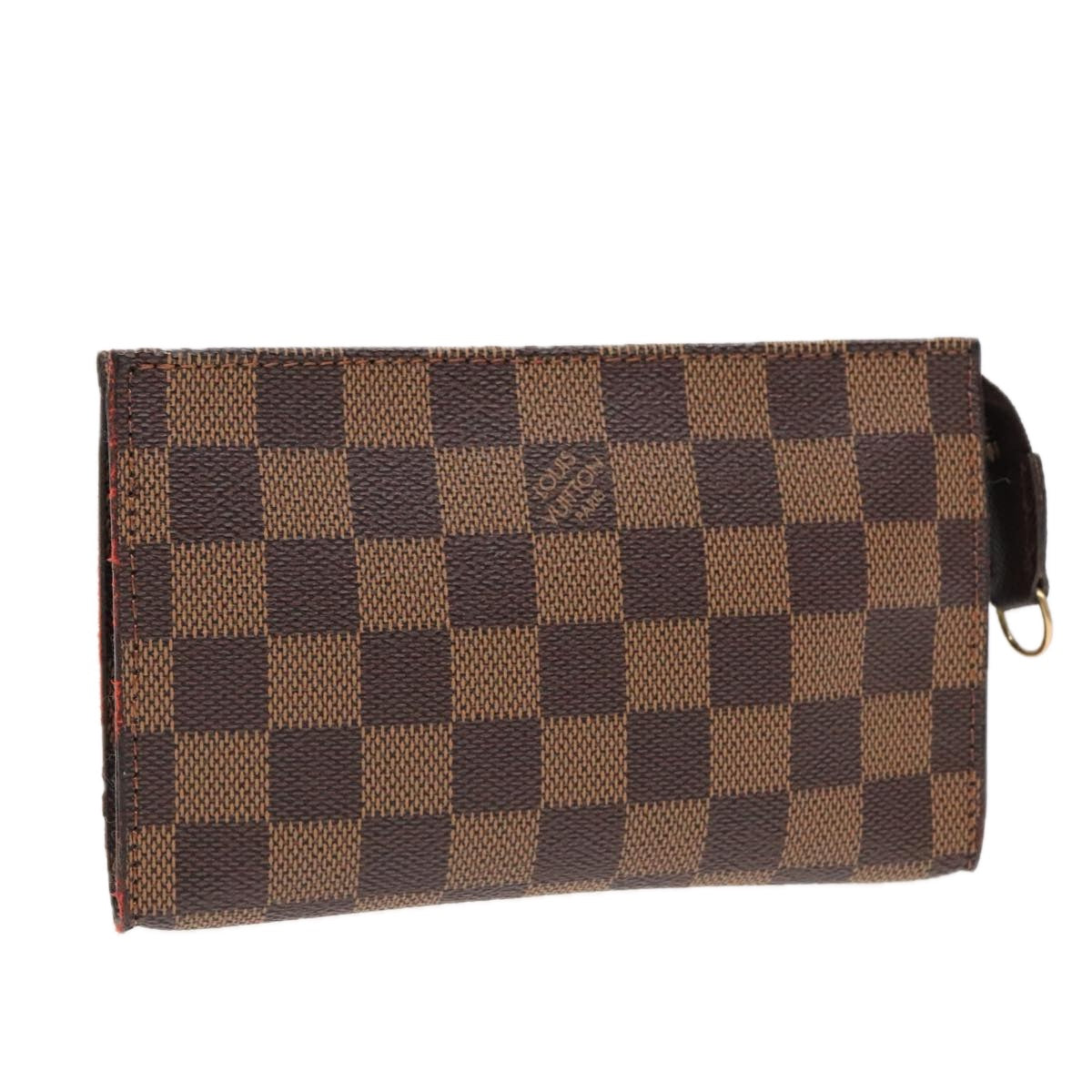 LOUIS VUITTON Damier Ebene Marais Pouch LV Auth 91898