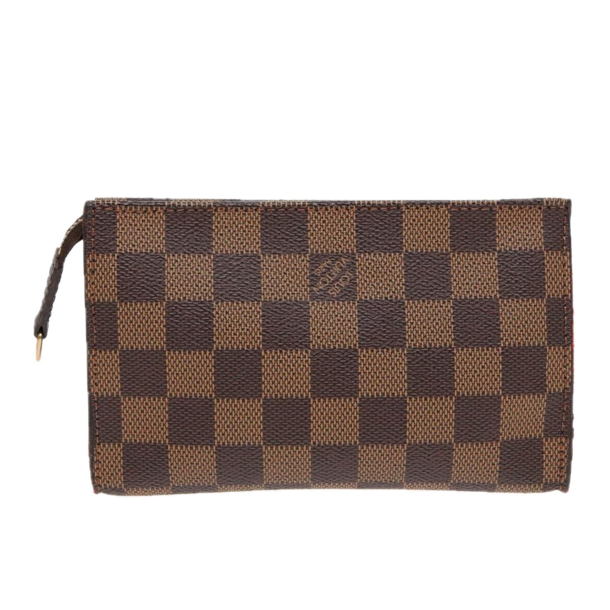 LOUIS VUITTON Damier Ebene Marais Pouch LV Auth 91898