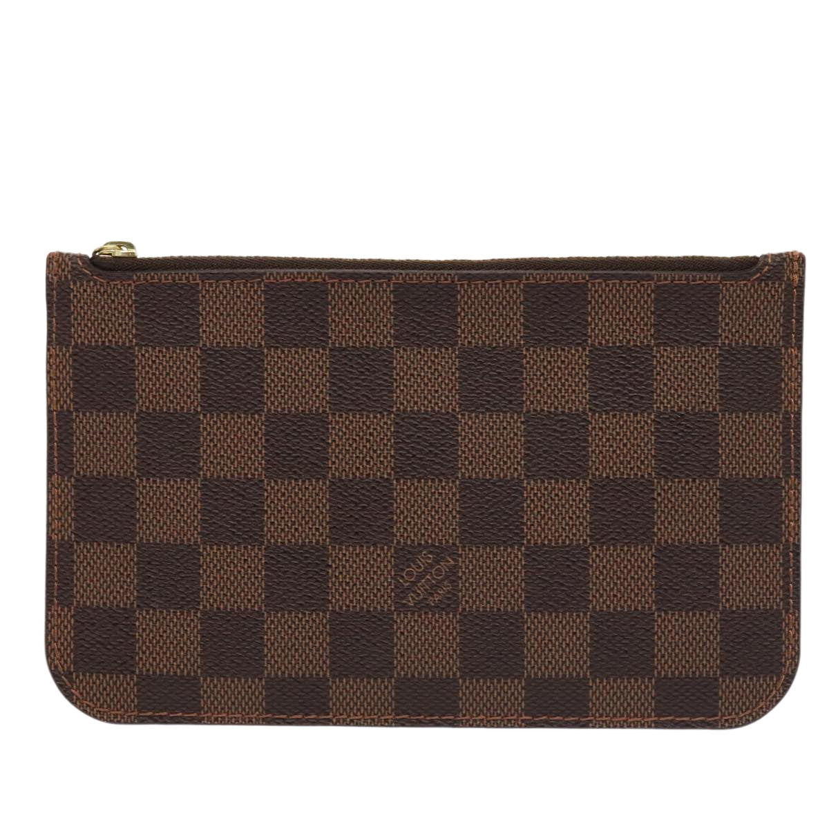 LOUIS VUITTON Damier Ebene Neverfull PM Pouch LV Auth 91902