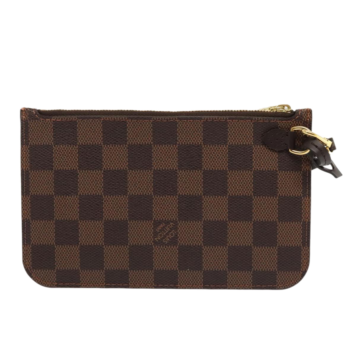 LOUIS VUITTON Damier Ebene Neverfull PM Pouch LV Auth 91902