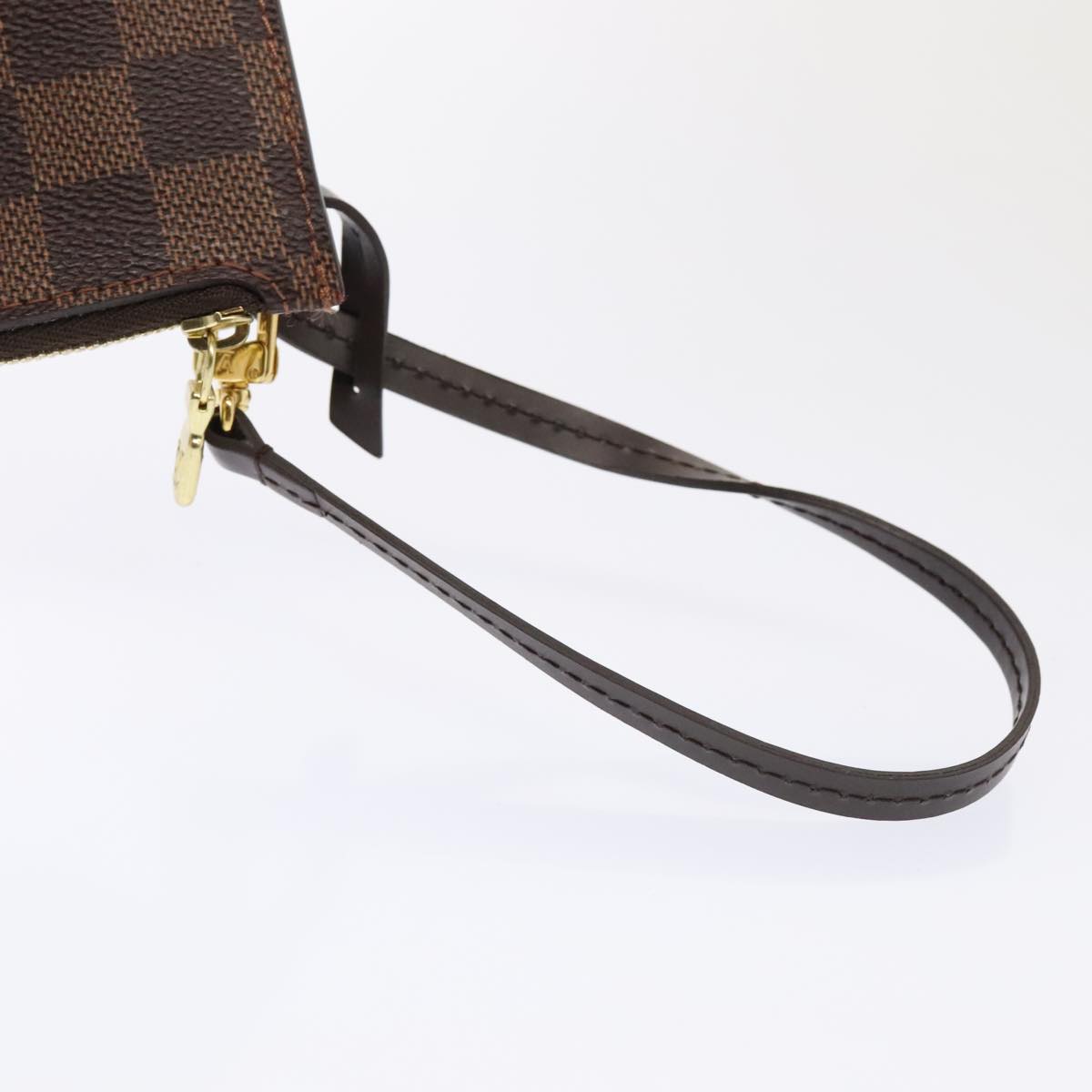 LOUIS VUITTON Damier Ebene Neverfull PM Pouch LV Auth 91902