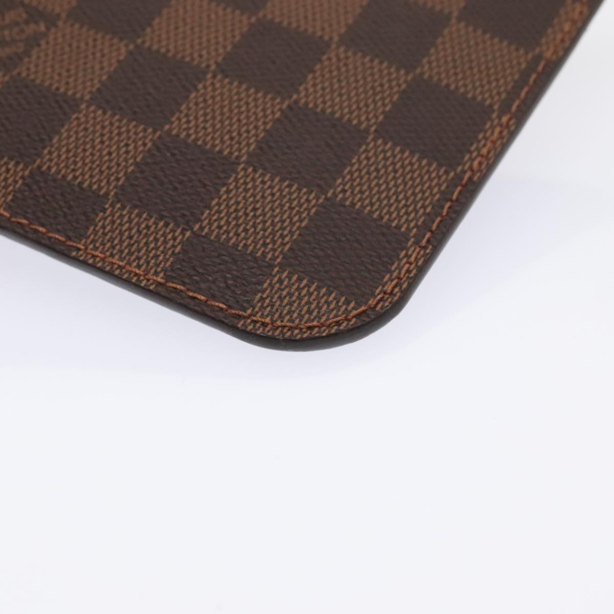 LOUIS VUITTON Damier Ebene Neverfull PM Pouch LV Auth 91902