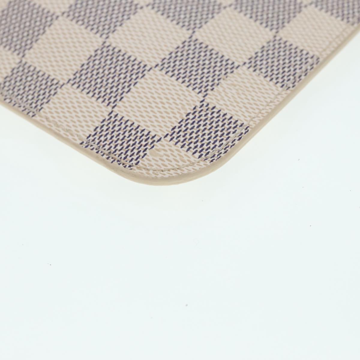 LOUIS VUITTON Damier Azur Neverfull MM Pouch Pouch LV Auth 91904