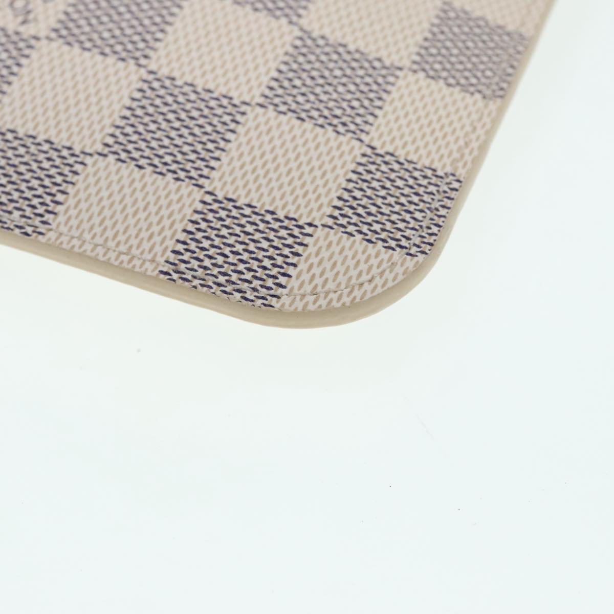 LOUIS VUITTON Damier Azur Neverfull MM Pouch Pouch LV Auth 91904