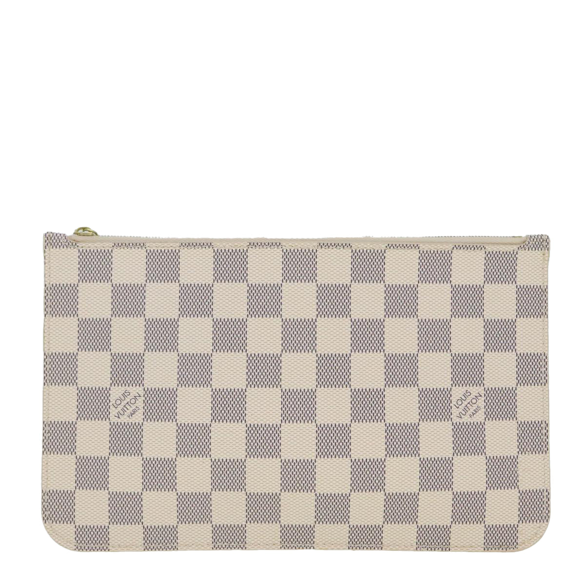 LOUIS VUITTON Damier Azur Neverfull MM Pouch Pouch LV Auth 91904