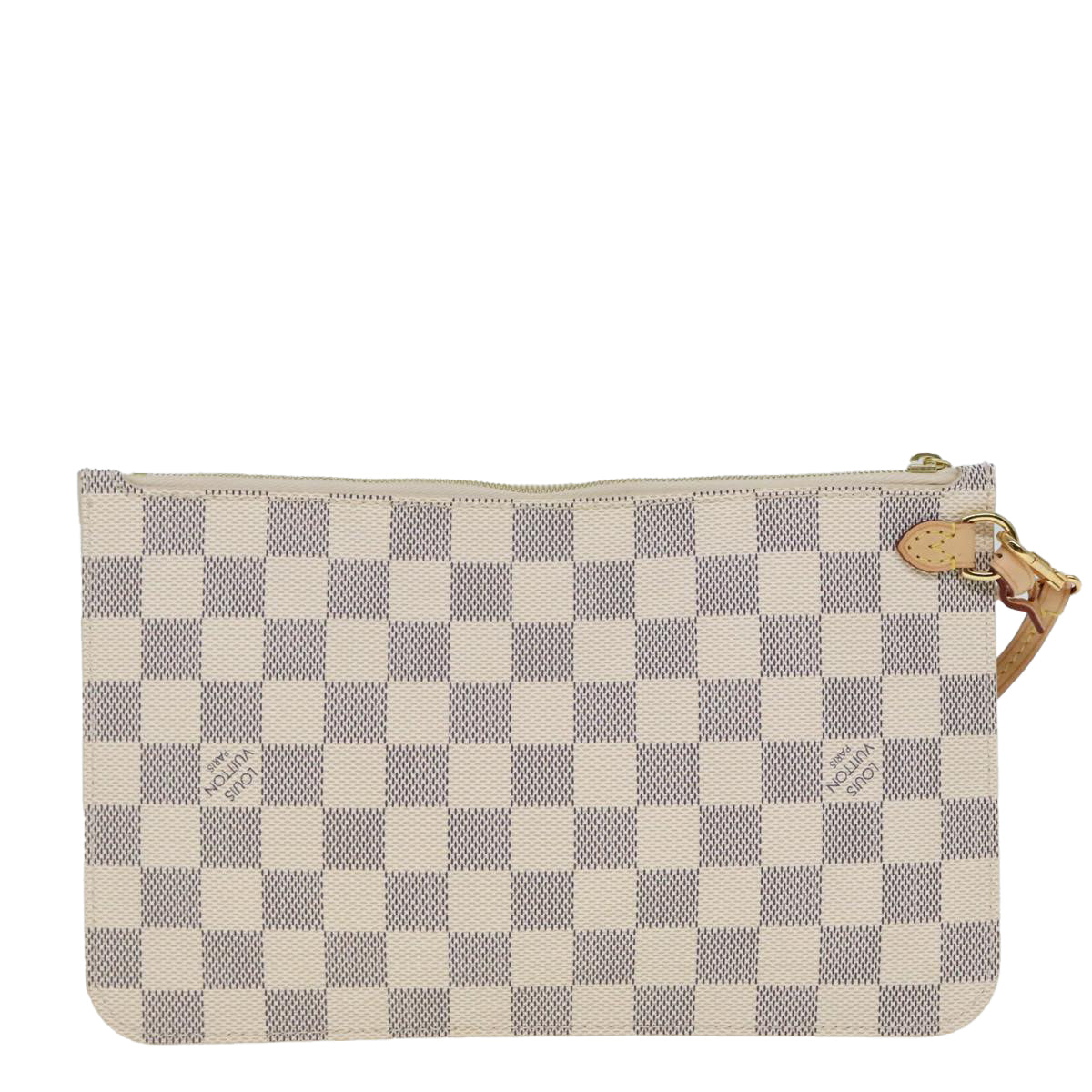 LOUIS VUITTON Damier Azur Neverfull MM Pouch Pouch LV Auth 91904