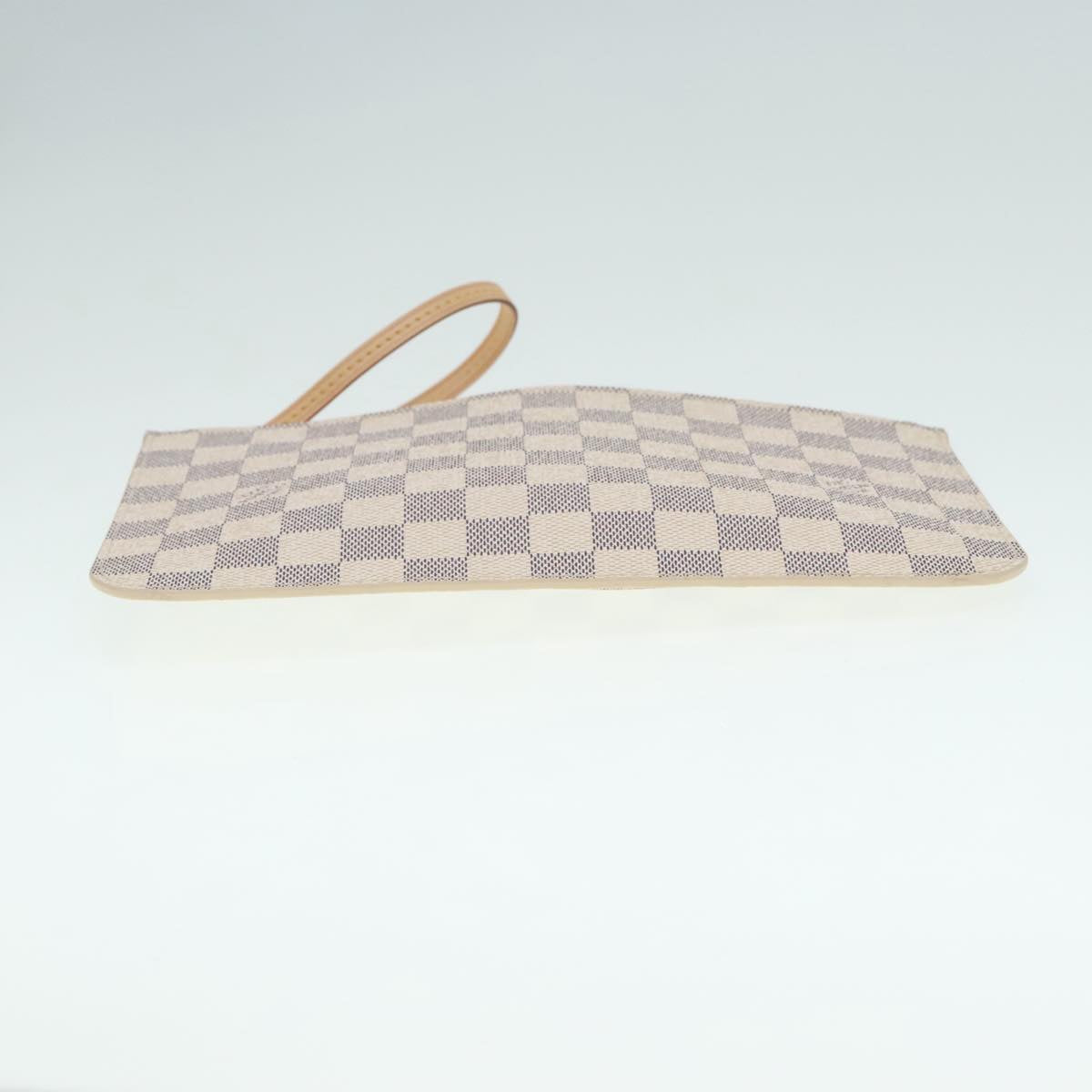 LOUIS VUITTON Damier Azur Neverfull MM Pouch Pouch LV Auth 91904