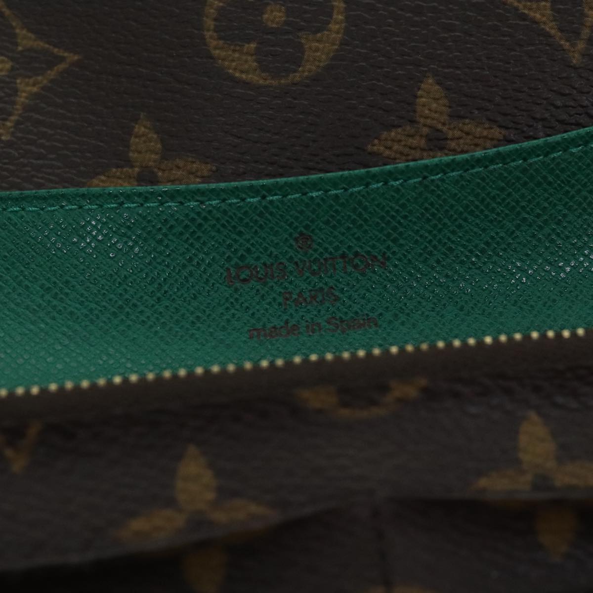 LOUIS VUITTON Monogram Portefeuille Emilie Long Wallet Green M60137 Auth 91912