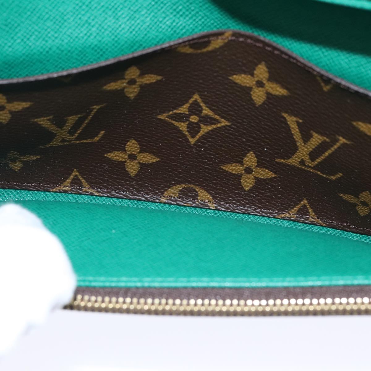 LOUIS VUITTON Monogram Portefeuille Emilie Long Wallet Green M60137 Auth 91912