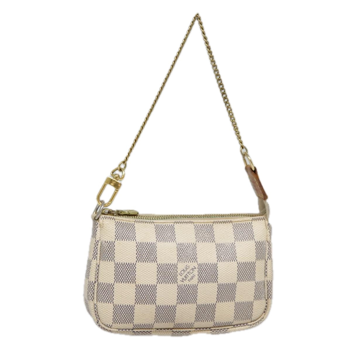 LOUIS VUITTON Damier Azur Mini Pochette Accessoires Pouch N63005 LV Auth 91921