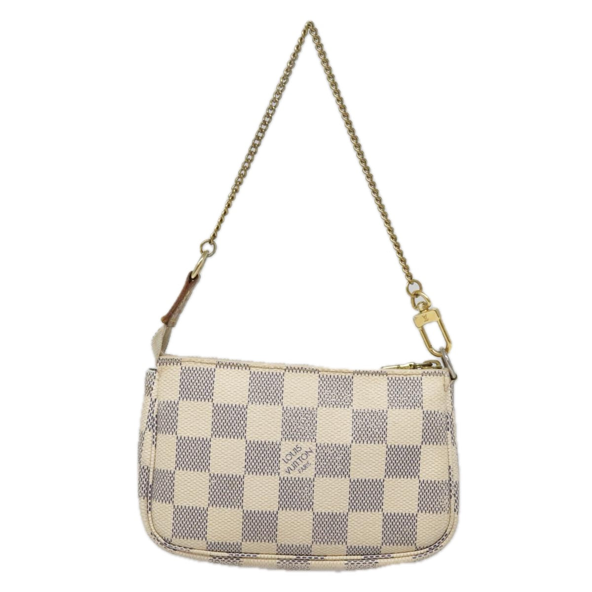 LOUIS VUITTON Damier Azur Mini Pochette Accessoires Pouch N63005 LV Auth 91921