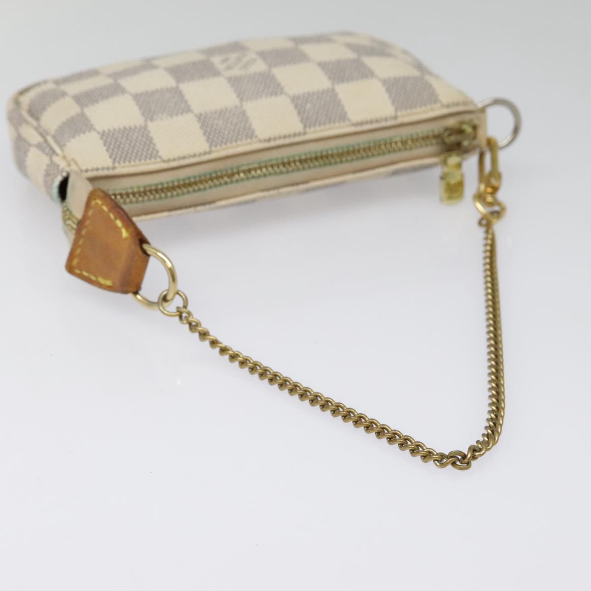 LOUIS VUITTON Damier Azur Mini Pochette Accessoires Pouch N63005 LV Auth 91921