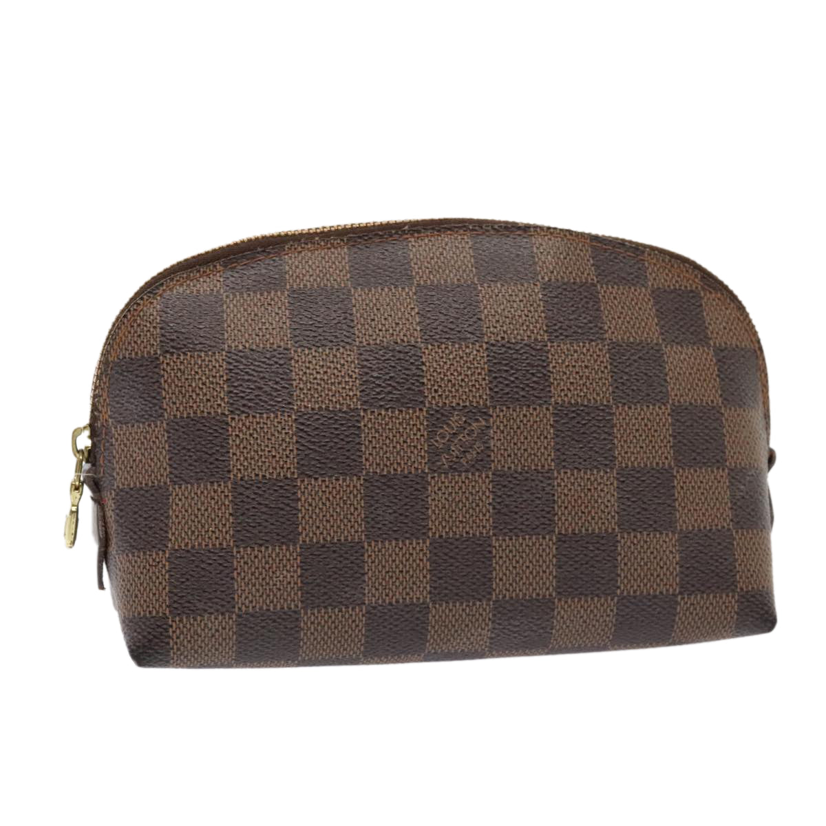 LOUIS VUITTON Damier Ebene Pochette Cosmetic PM Pouch N47516 LV Auth 91934