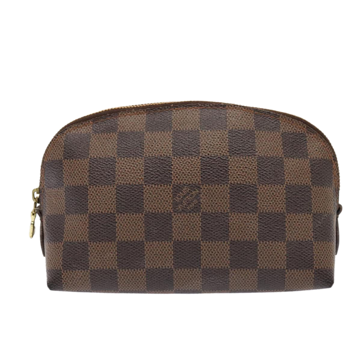 LOUIS VUITTON Damier Ebene Pochette Cosmetic PM Pouch N47516 LV Auth 91934