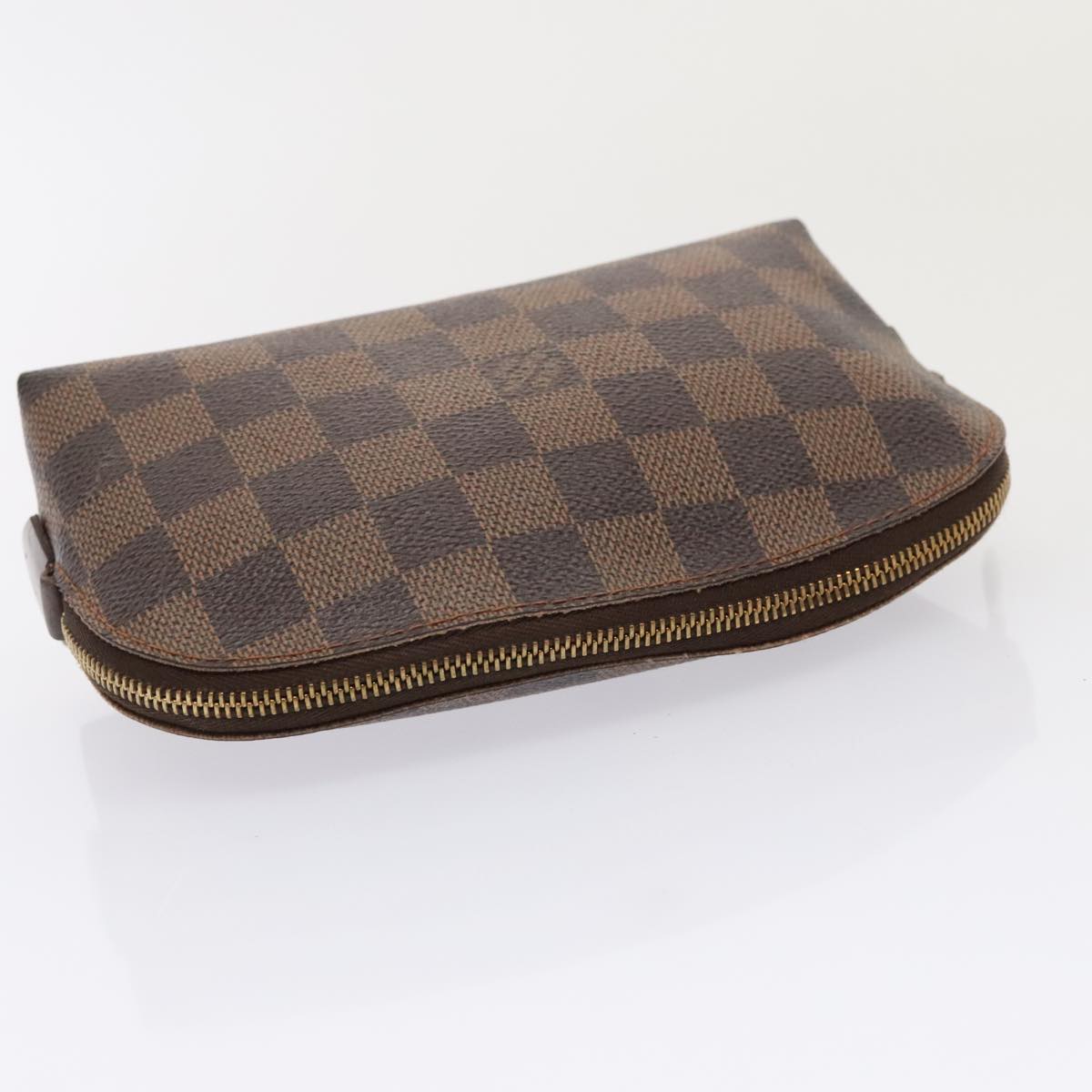 LOUIS VUITTON Damier Ebene Pochette Cosmetic PM Pouch N47516 LV Auth 91934