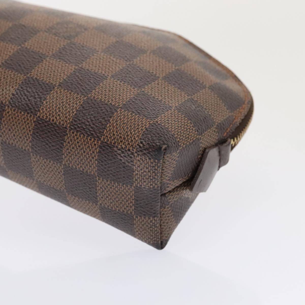 LOUIS VUITTON Damier Ebene Pochette Cosmetic PM Pouch N47516 LV Auth 91934