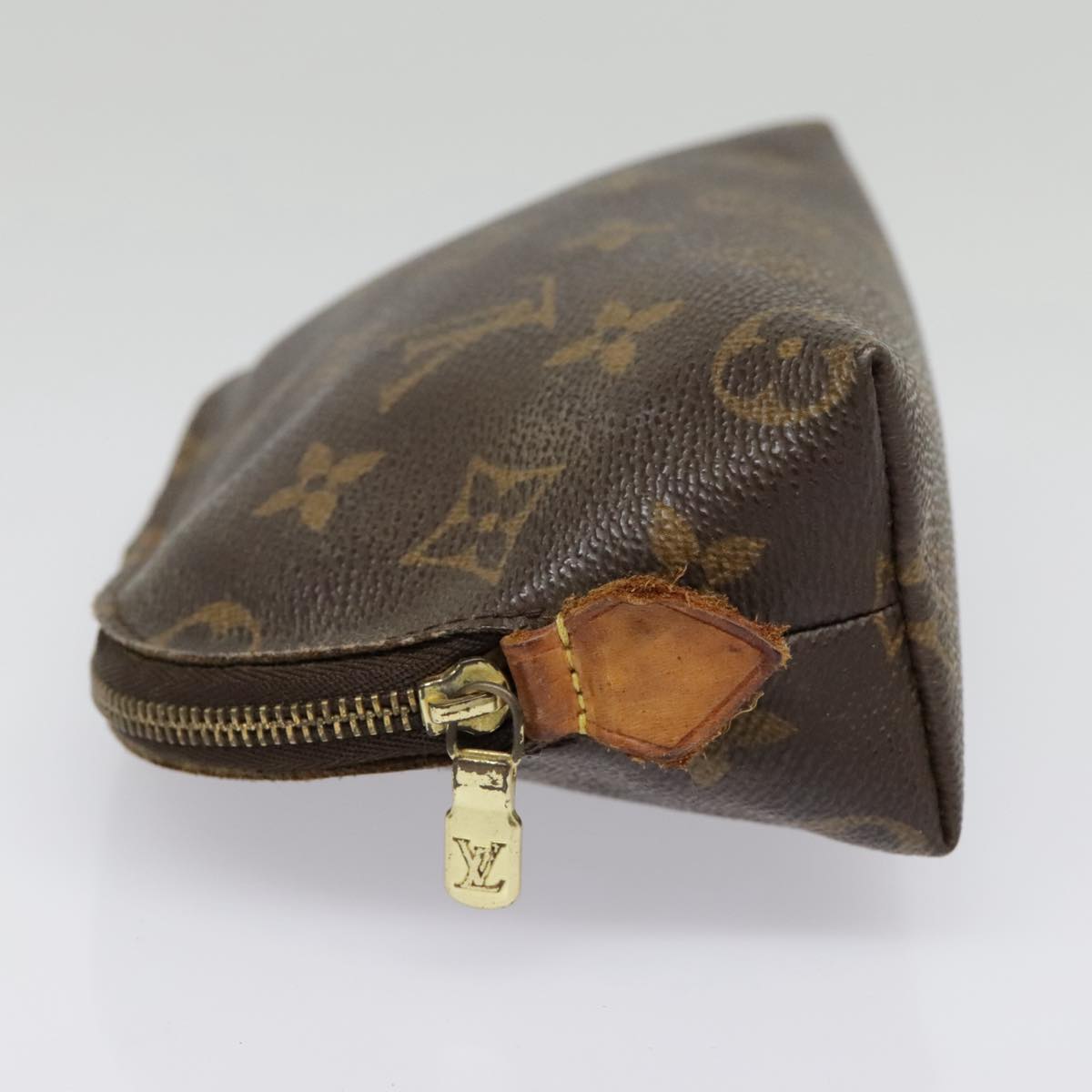 LOUIS VUITTON Monogram Pochette Cosmetic PM Cosmetic Pouch M47515 LV Auth 91935